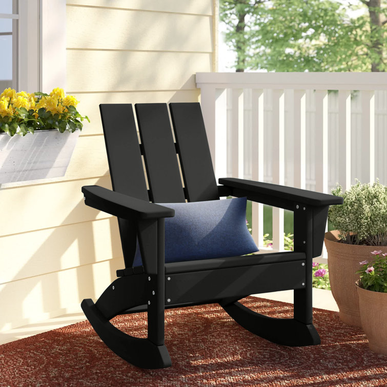 Modern black deals rocking chair outdoor